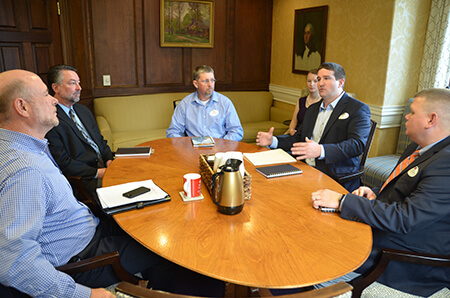 Hancock County Farm Bureau visits with Speaker Bosma