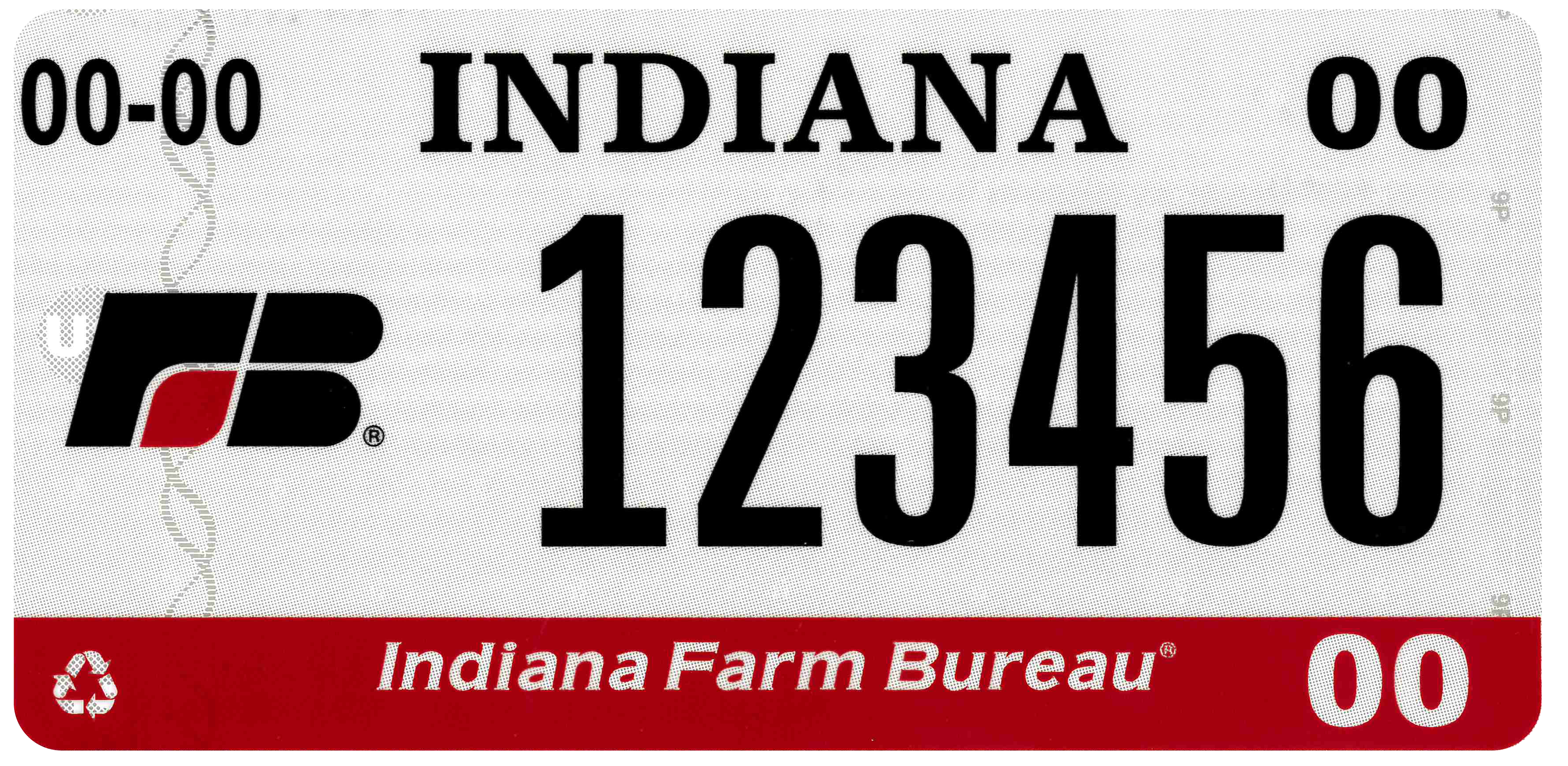 Choice Z224 LICENSE PLATE Tractor Tag 60 1986 INDIANA 747H 748 749 750 etc 
