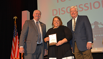 INFB Convention 2018_Young Farmer_Discussion Meet_Deidra Gottbreath accepting award