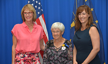 Golden Hoosier Award_MarleneFudge_SuzanneCrouch and IFSSA Division of Aging Rep