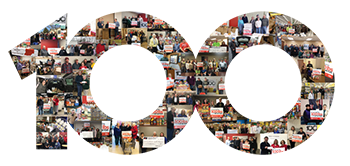 100 pounds for 100 Years_Centennial Logo Collage 100 pounds for 100 Years_Centennial Logo Collage